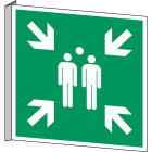 BRADY - Pic E007-318x318-Bipvc-Crd/1 - Segnaletica di Sicurezza ISO Punto di Ritrovo ed Evacuazione.