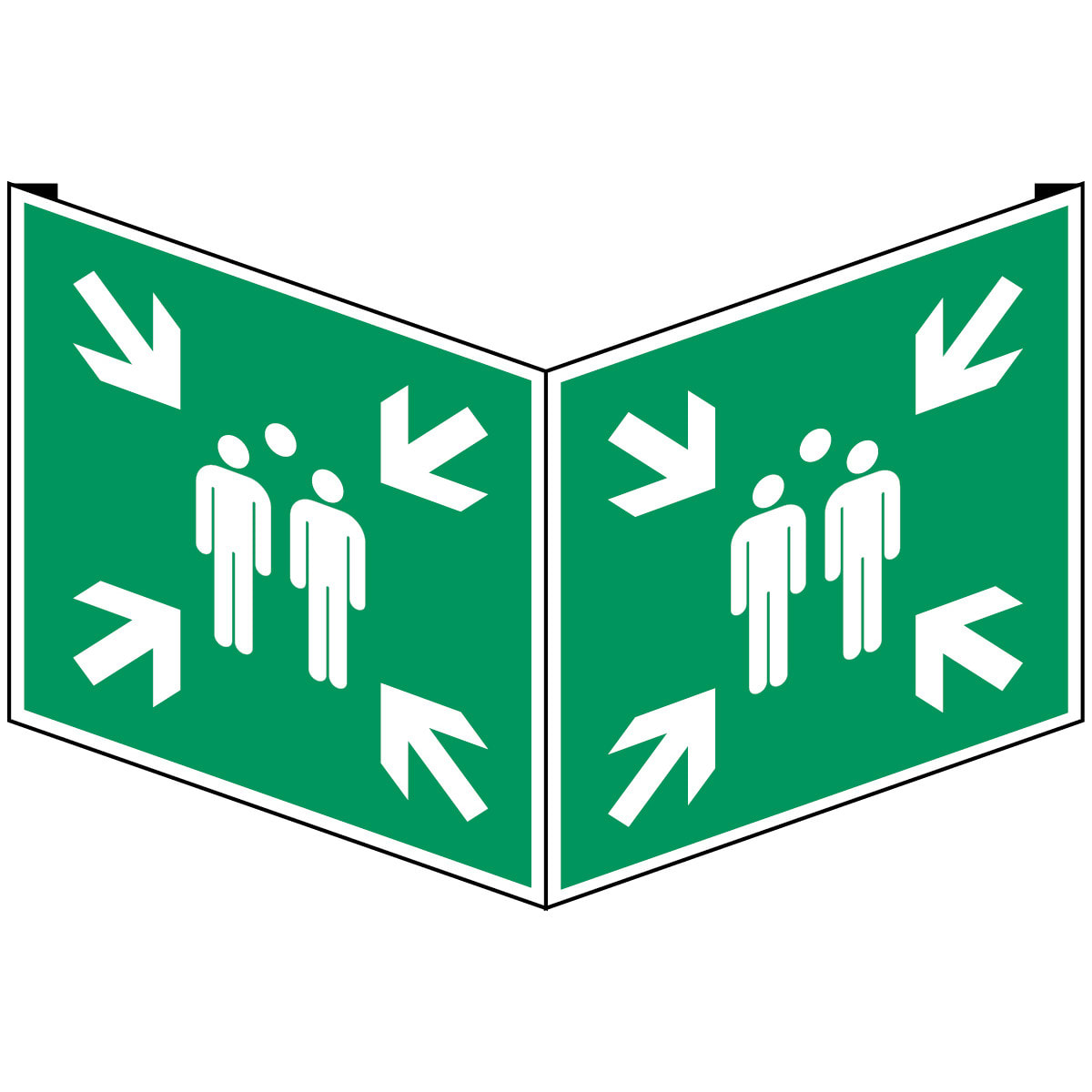 BRADY - Pic E007-203x203 Vpvc Crd/1 - Segnaletica di Sicurezza Iso Punto di Ritrovo ed Evacuazione.