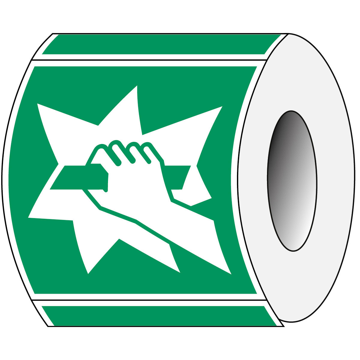 BRADY - Pic E008-100x100-Pe-Roll/1 - 250 Segnale di Sicurezza ISO Rompere in Caso di Emergenza.