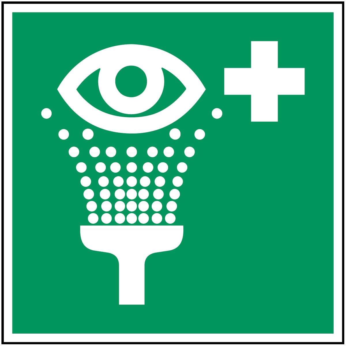 BRADY - Pic E011-250x250-pe-crd/1 - 1 segnale di sicurezza iso lavaocchi di emergenza.