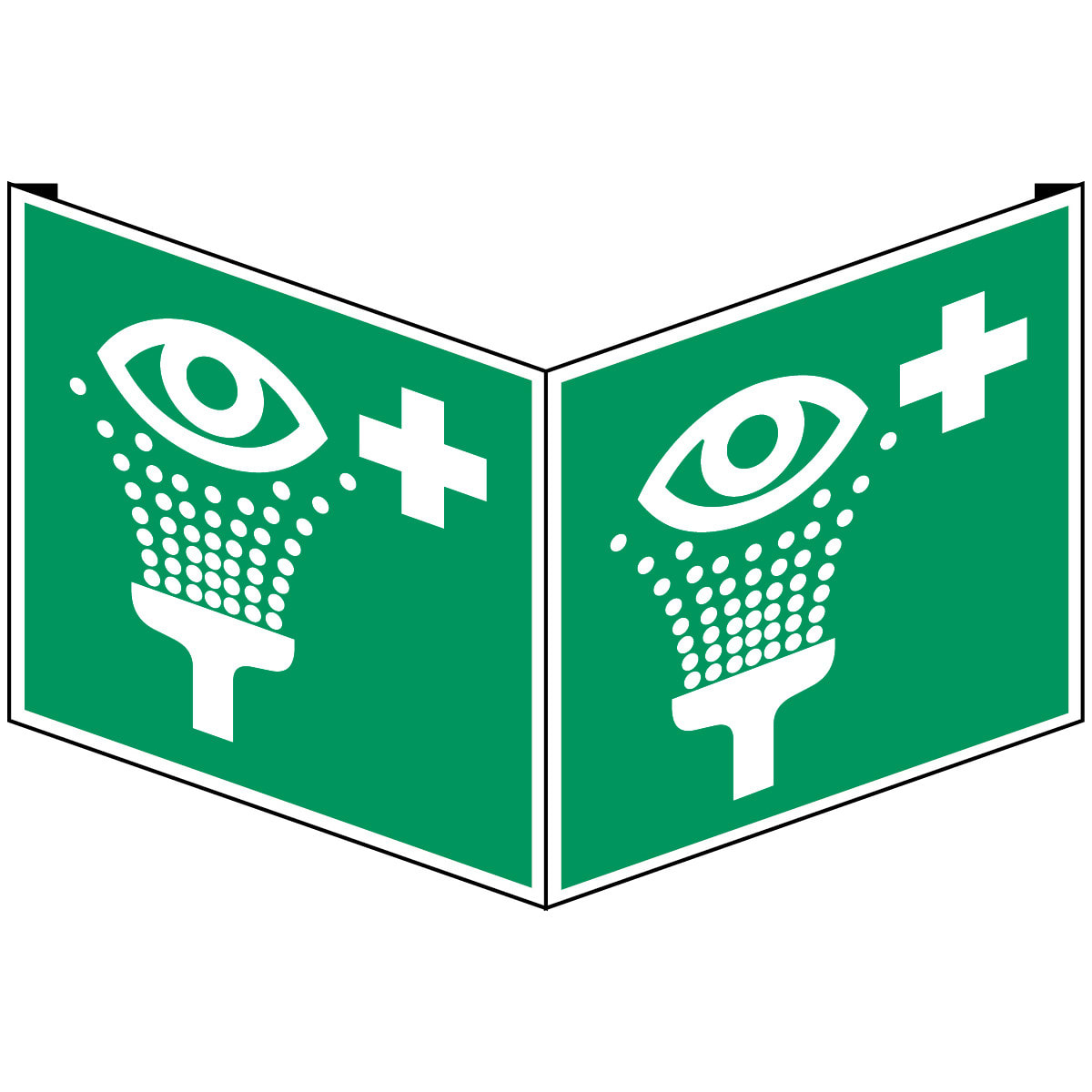 BRADY - Segnaletica di sicurezza ISO - Lavaocchi di emergenza PIC E011-253X253-VPVC-CRD/1 - 1 SEGNALE.