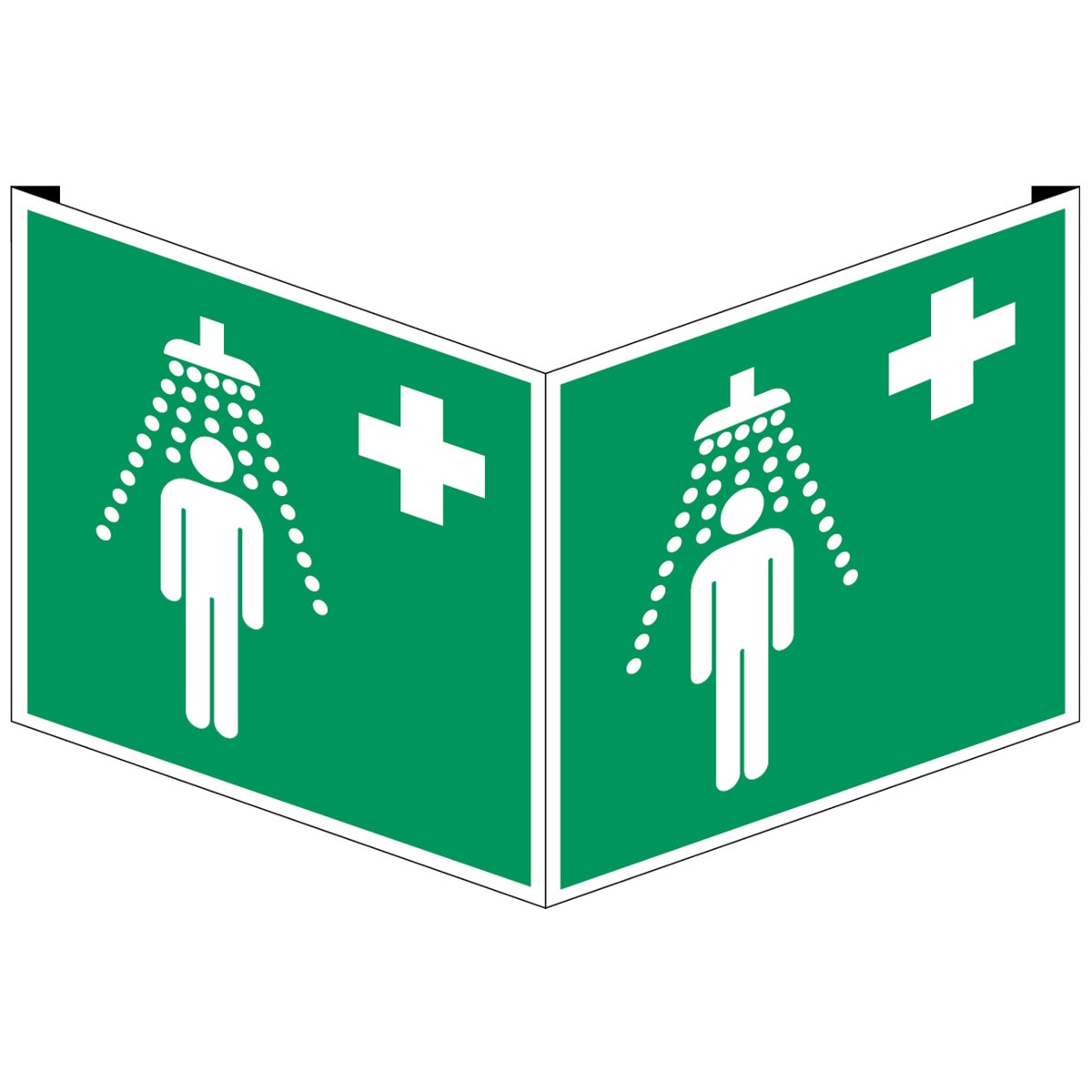BRADY - Pic E012-318X318-VPVC-CRD/1 - Segnaletica di sicurezza ISO per doccia di emergenza.