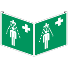 BRADY - Pic E012-318X318-VPVC-CRD/1 - Segnaletica di sicurezza ISO per doccia di emergenza.