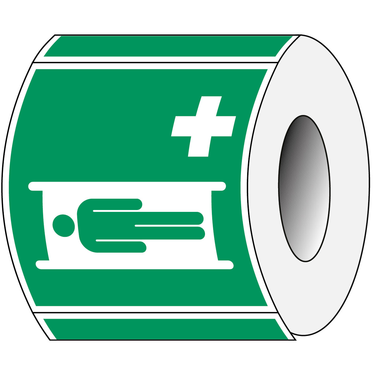 BRADY - Pic e013 100x100 pe roll 1 250 segnale iso barella sicurezza.