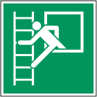 BRADY - Pic E016-100x100-pe-crd/1 - 1 segnale di sicurezza iso finestra emergenza con scala.