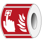 BRADY - Pic F005-100x100-Pe-Roll/1 - 250 Segnale di Sicurezza Iso Punto di Chiamata Allarme Antincendio.