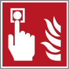 BRADY - Pic F005-148x148-Pe-Crd/1 - Segnaletica di Sicurezza ISO Punto di Chiamata Allarme Antincendio.
