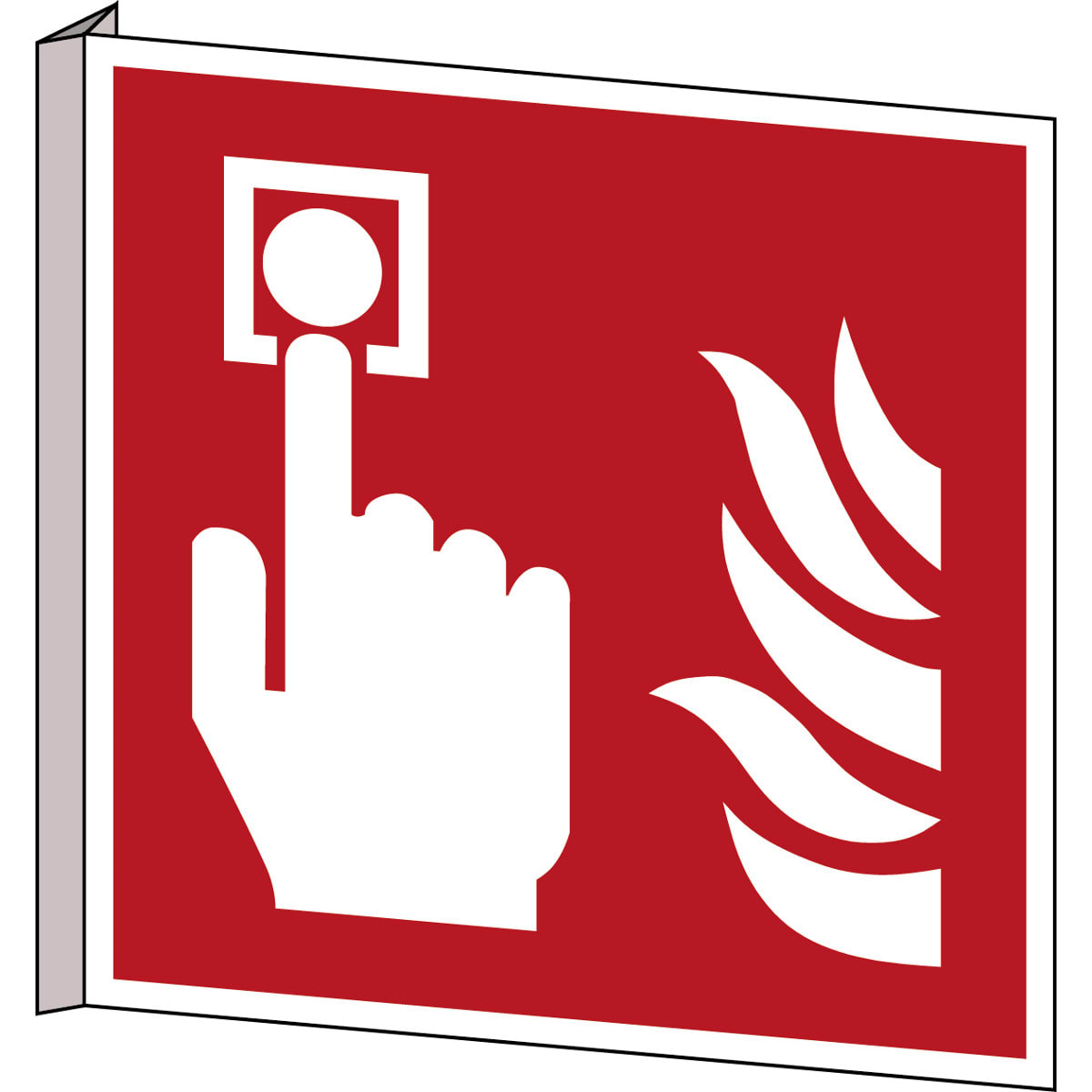 BRADY - Pic F005-318x318-Bipvc-Crd/1 - Segnaletica di Sicurezza ISO Punto di Chiamata Allarme Antincendio.