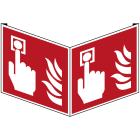 BRADY - Segnaletica di sicurezza ISO - Punto di chiamata per allarme antincendio - PIC F005-318X318-VPVC-CRD/1