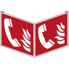 BRADY - Pic F006-203x203-vpvc-crd/1 - segnaletica di sicurezza iso telefono di emergenza antincendio.