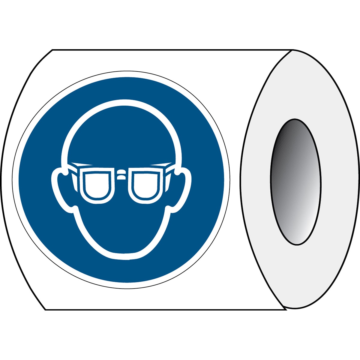BRADY - Pic M004-DIA 025-PE-Roll/1 - 250 Segnale di Sicurezza ISO: Protezioni per Occhi Obbligatorie.