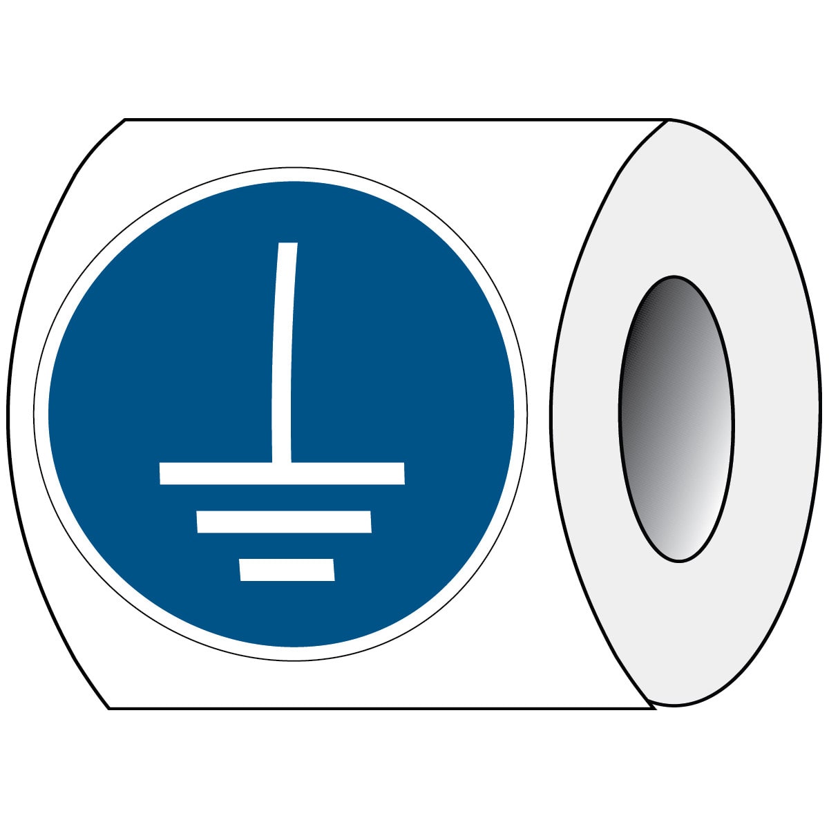 BRADY - Pic M005-DIA 100-PE-Roll/1 - 250 Segnale di Sicurezza ISO: Assicurati del Collegamento a Terra.