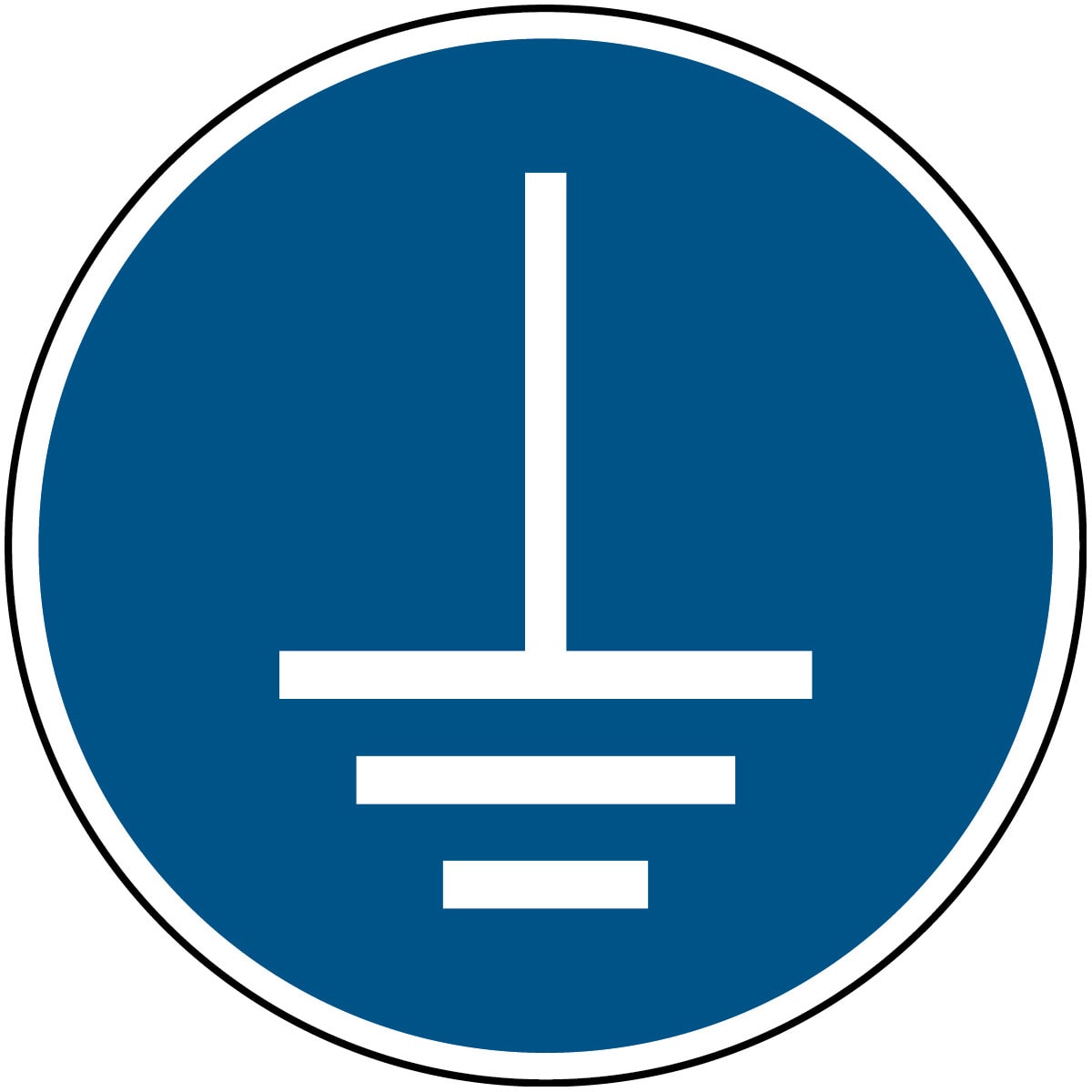 BRADY - Pic M005-DIA 200-PE-CRD/1 - Segnaletica di sicurezza ISO obbligatorio assicurarsi del collegamento a terra.