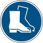 BRADY - Pic M008-DIA 200-Al-Crd/1 - Segnaletica di sicurezza ISO: obbligatorio indossare scarpe di sicurezza.