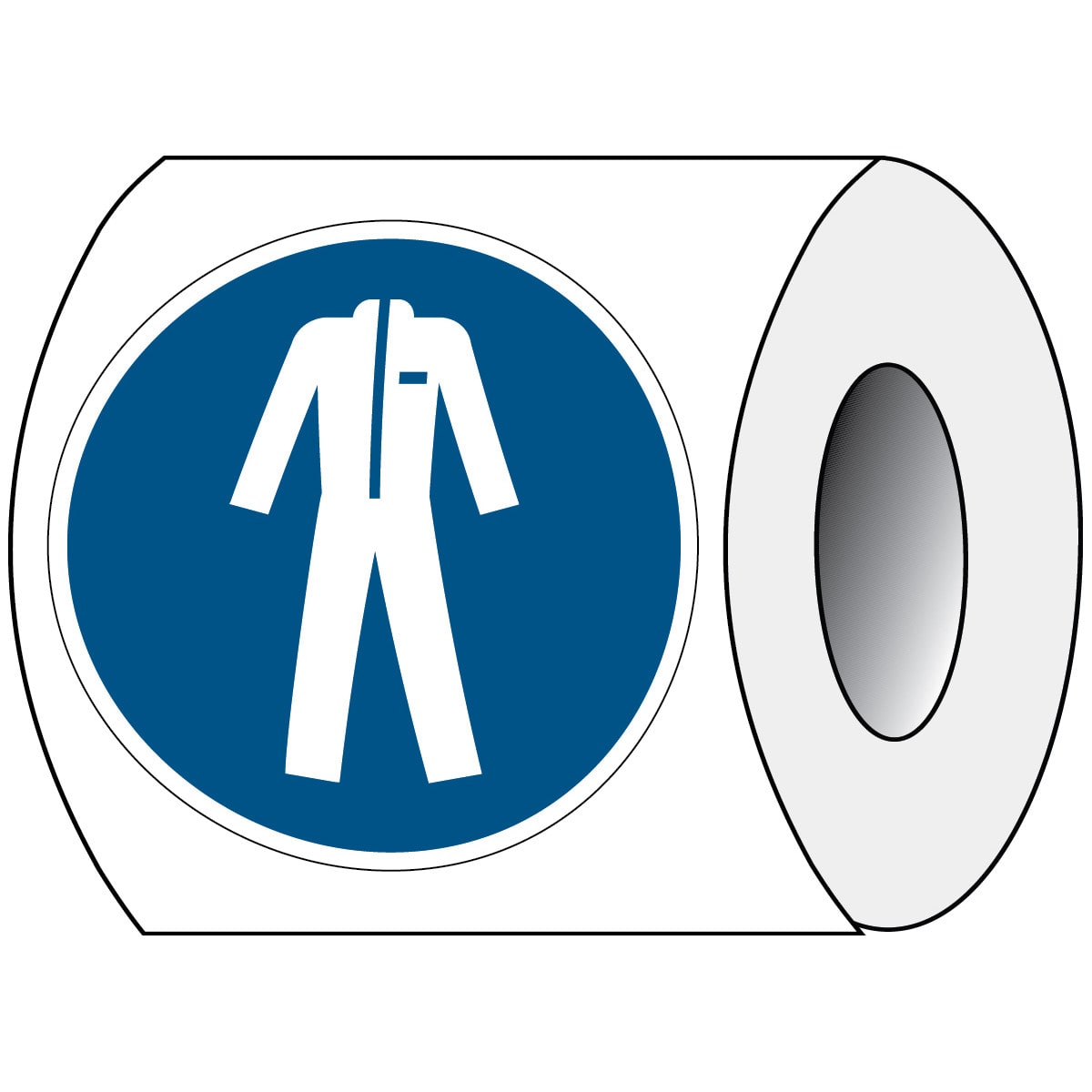 BRADY - Pic M010-DIA 100-PE-Roll/1 - 250 Segnale di Sicurezza ISO: Indossare Abbigliamento Protettivo Obbligatorio.
