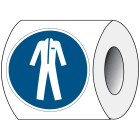 BRADY - Pic M010-DIA 100-PE-Roll/1 - 250 Segnale di Sicurezza ISO: Indossare Abbigliamento Protettivo Obbligatorio.