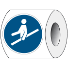 BRADY - Pic M012-DIA 050-PE-Roll/1 - 250 Segnale di Sicurezza ISO: È Obbligatorio l'Uso del Corrimano.