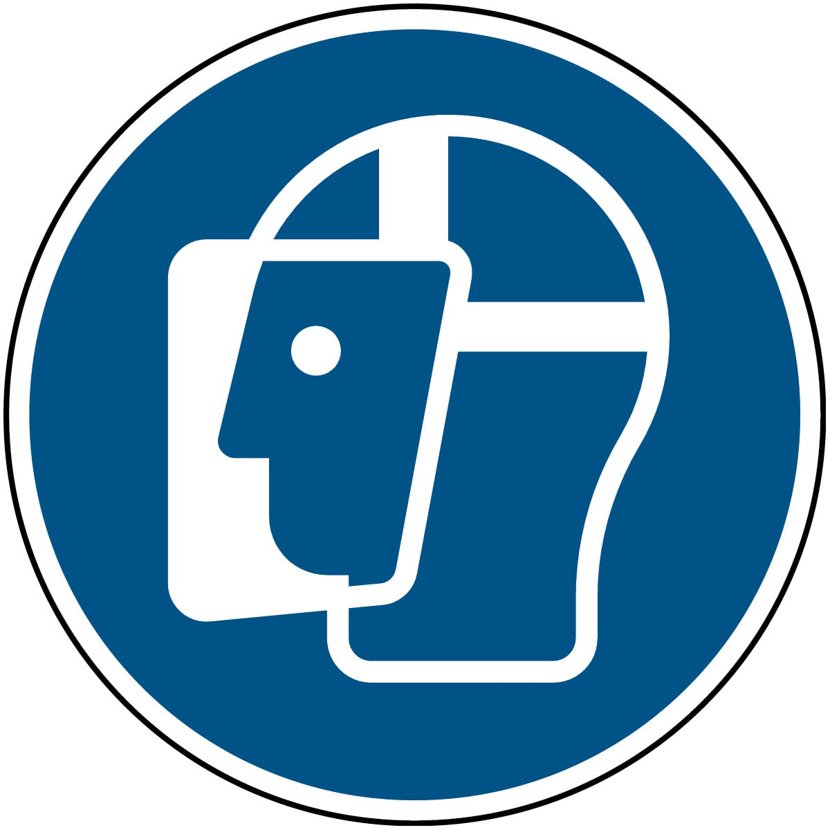 BRADY - Pic M013-DIA 200-PP-CRD/1 - Segnaletica di sicurezza ISO: obbligo visiera.