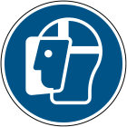 BRADY - Pic M013-DIA 200-Al-Crd/1 - Segnaletica di sicurezza ISO: obbligo visiera.