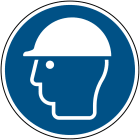 BRADY - Pic M014-DIA 100-PP-CRD/1 - Segnaletica di sicurezza ISO: obbligo casco protezione.