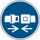 BRADY - Pic M020-DIA 315-PP-CRD/1 - Segnaletica di sicurezza ISO: obbligo cinture di sicurezza.