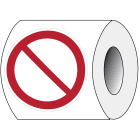 BRADY - Pic P001-Dia 025-Pe-Roll/1 - 250 Segnale di Sicurezza ISO Divieto Generale.