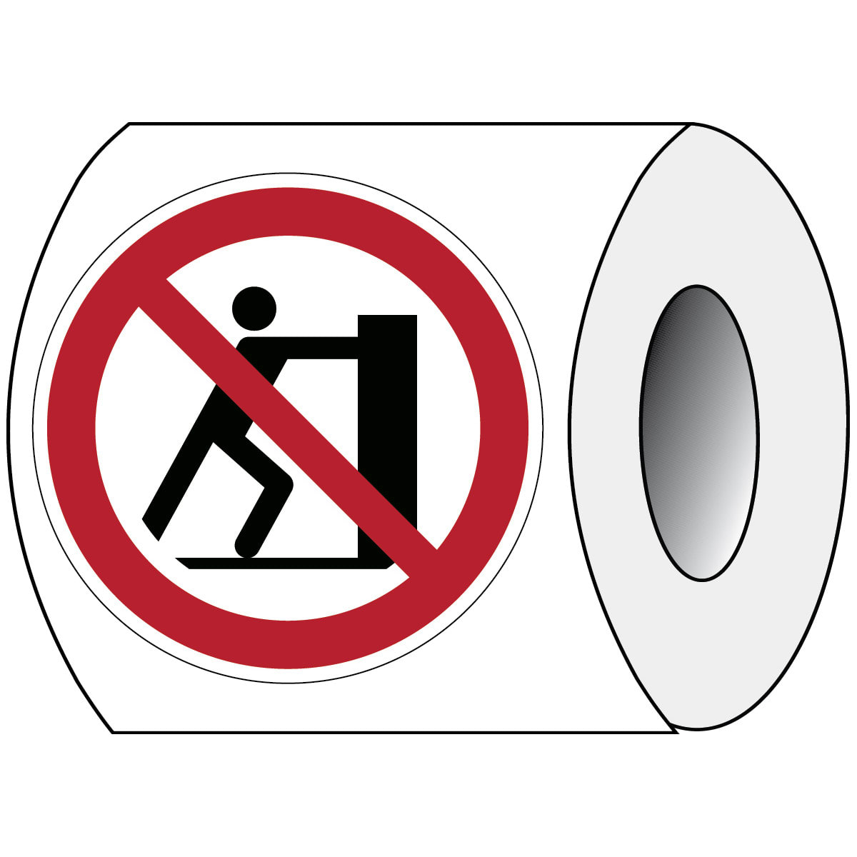 BRADY - Pic P017-DIA 050-PE-Roll/1 - 250 Segnale di Sicurezza ISO Vietato Spingere.