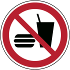 BRADY - Pic P022-DIA 400-PP-CRD/1 - Segnaletica di sicurezza ISO Vietato mangiare e bere.