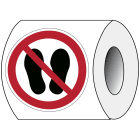 BRADY - Pic P024-DIA 100-PE-Roll/1 - 250 Segnale di Sicurezza ISO Vietato Calpestare o Sostare in Questa Zona.