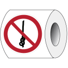 BRADY - Pic P030-DIA 100-PE-Roll/1 - 250 Segnale di Sicurezza ISO Vietato Annodare la Corda.