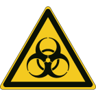 BRADY - Pic W009-Tri 200-Pe-Crd/1 - Segnaletica di sicurezza ISO: Attenzione, Pericolo rischio biologico.