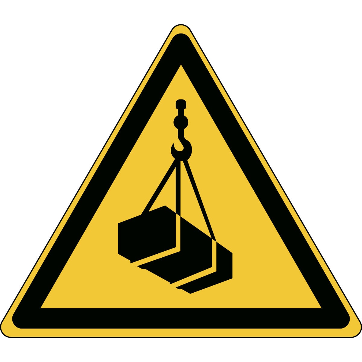 BRADY - Pic W015-Tri 200-Pp-Crd/1 - Segnaletica ISO 7010: Attenzione, Carichi sospesi.