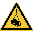 BRADY - Pic W015-Tri 200-Pp-Crd/1 - Segnaletica ISO 7010: Attenzione, Carichi sospesi.