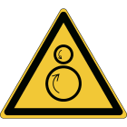 BRADY - Pic W025-Tri 025-Pe-Sheet/13 - Segnaletica di Sicurezza ISO: Attenzione Rulli Controrotanti.