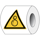 BRADY - Pic W025-Tri 100-Pe-Roll/1 - 250 Segnale di Sicurezza ISO: Attenzione Rulli Controrotanti.