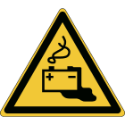 BRADY - Pic W026-Tri 100-Pe-Sheet/3 - Segnaletica di Sicurezza ISO: Attenzione Caricamento Batterie.