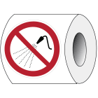 BRADY - Pic P016-DIA 100-PE-Roll/1 - 250 Segnale di Sicurezza ISO - Non Spruzzare con Acqua.