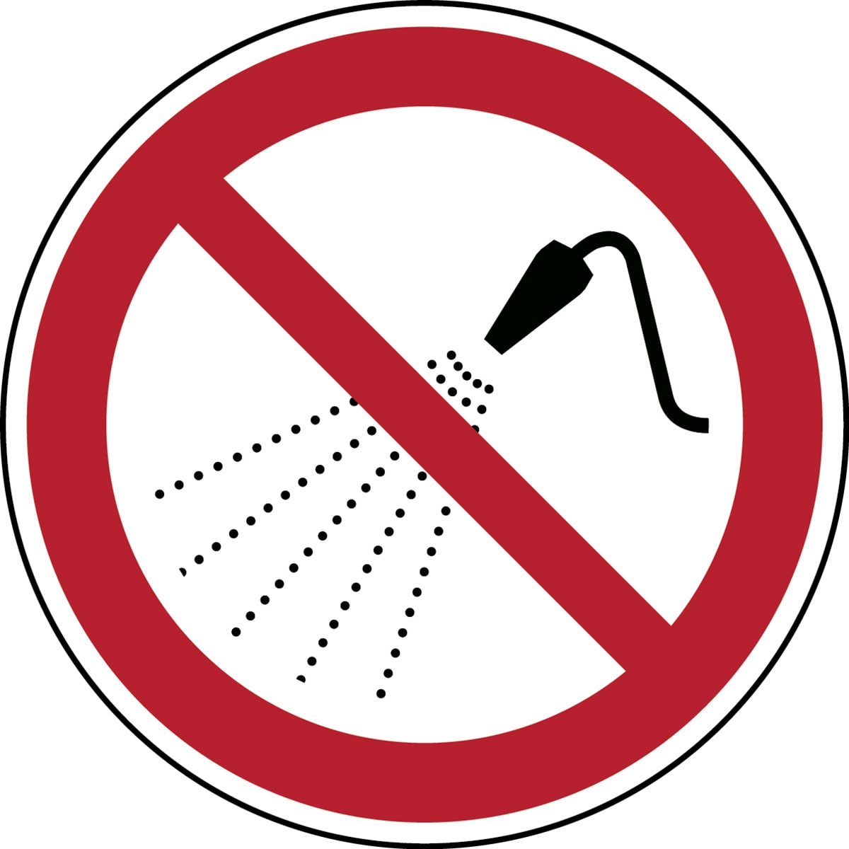 BRADY - Pic P016-DIA 200-Al-Crd/1 - Segnaletica di sicurezza ISO: Non spruzzare con acqua.