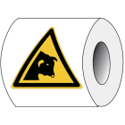 BRADY - Pic W034-Tri 025-Pe-Roll/1 - 250 Segnale di Sicurezza Iso Attenti al Toro.