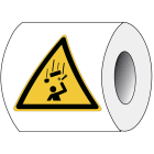BRADY - Pic W035-Tri 025-Pe-Roll/1 - 250 Segnale di Sicurezza ISO Oggetti in Caduta.