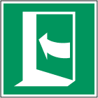 BRADY - Pic E022-100x100-Pe-Crd/1 - Segnaletica di Sicurezza Iso Per Aprire la Porta, Spingere Lato Sinistro.