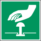BRADY - Pic E020-300x300-pe-crd/1 - 1 segnale ISO 7010 - pulsante di arresto di emergenza.