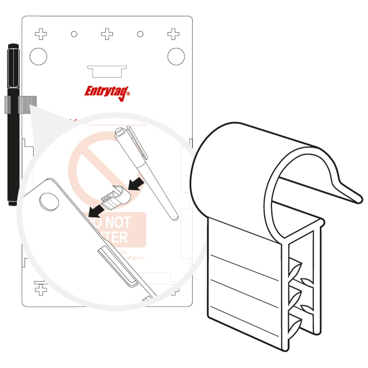 BRADY - Portapenne a clip - 10 pezzi.