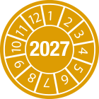 BRADY - Etichetta antimanomissione con data di ispezione anno 2027 - 15 etichetta.