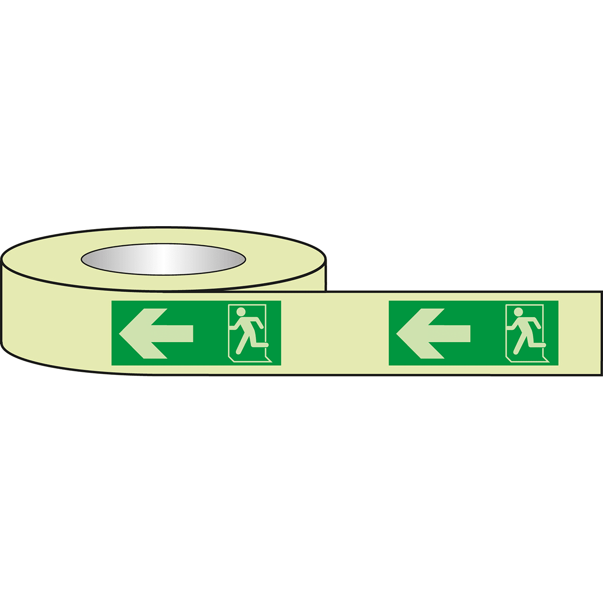 BRADY - Pholum B Tape 40mmx10m - 1 Rotolo Segnaletico Fotoluminescente.