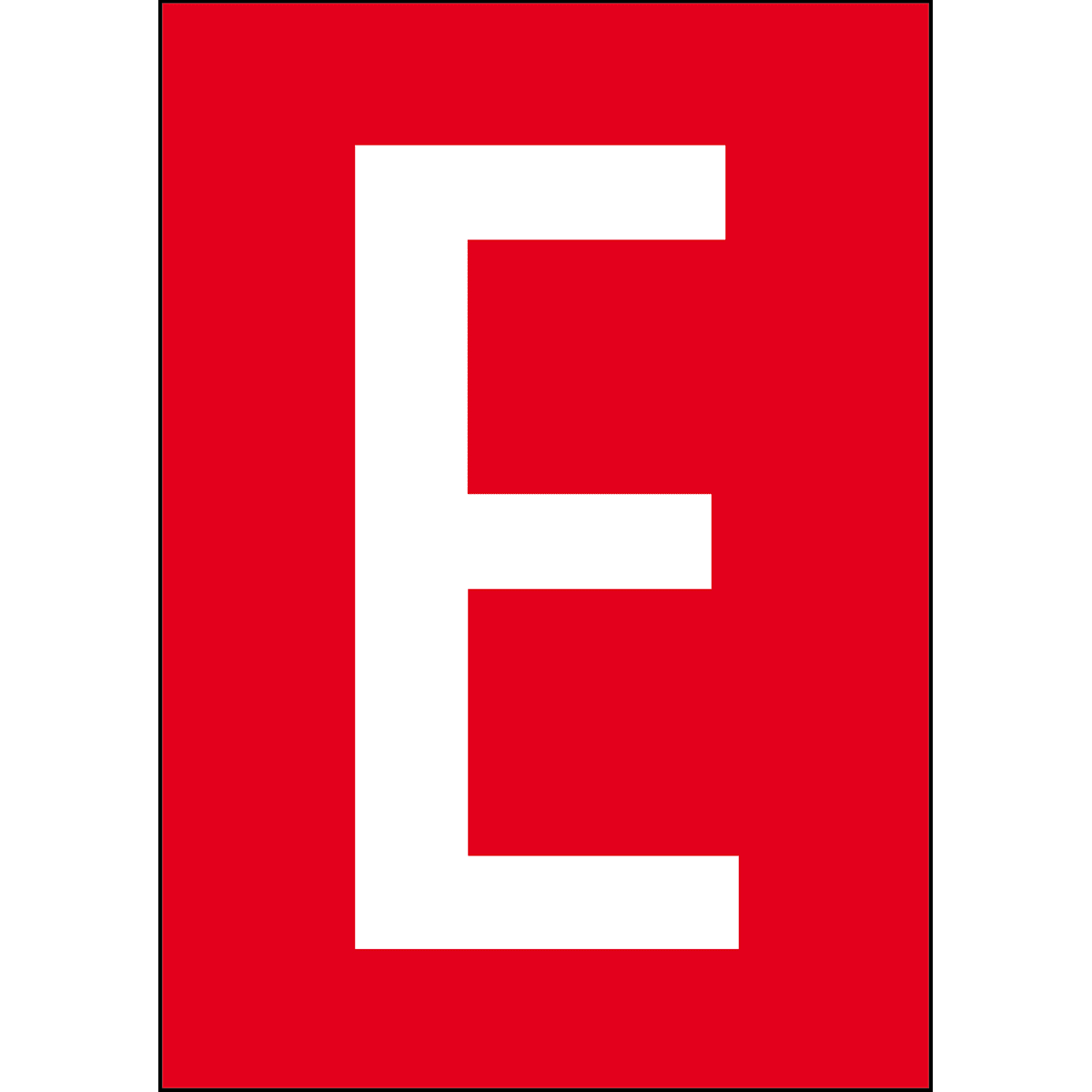 BRADY - NL859A4RD-E - 1 segnale con numeri e lettere in formato DIN A4.