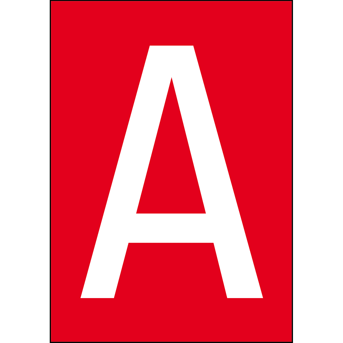BRADY - NL859A4RD-A - 1 segnale numeri e lettere in formato DIN A4.