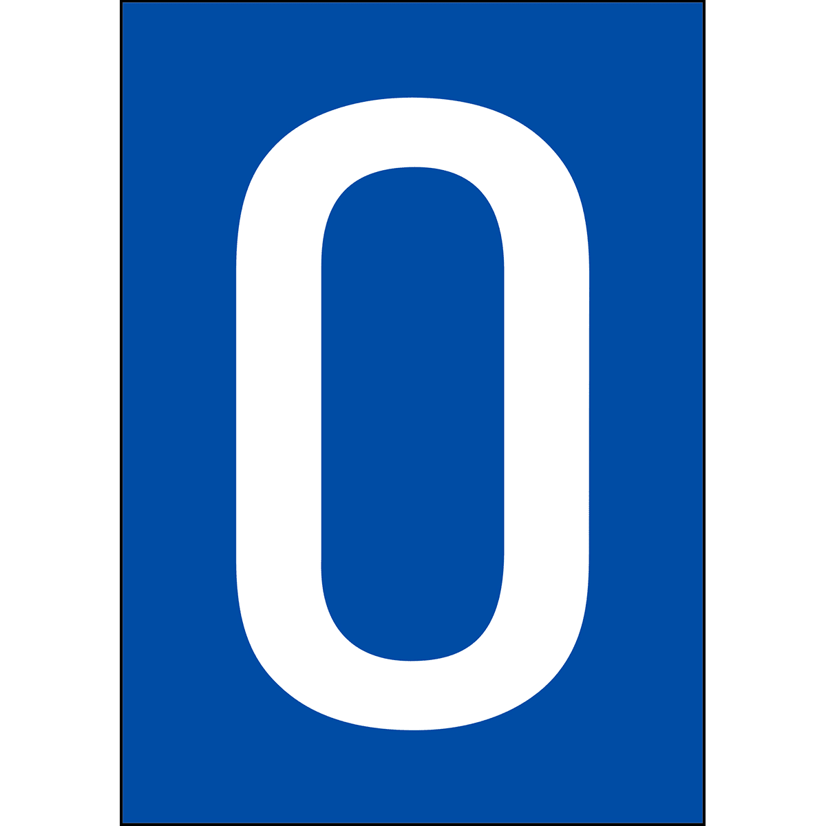 BRADY - NL859A4BL-O - 1 segnale numeri e lettere in formato DIN A4.