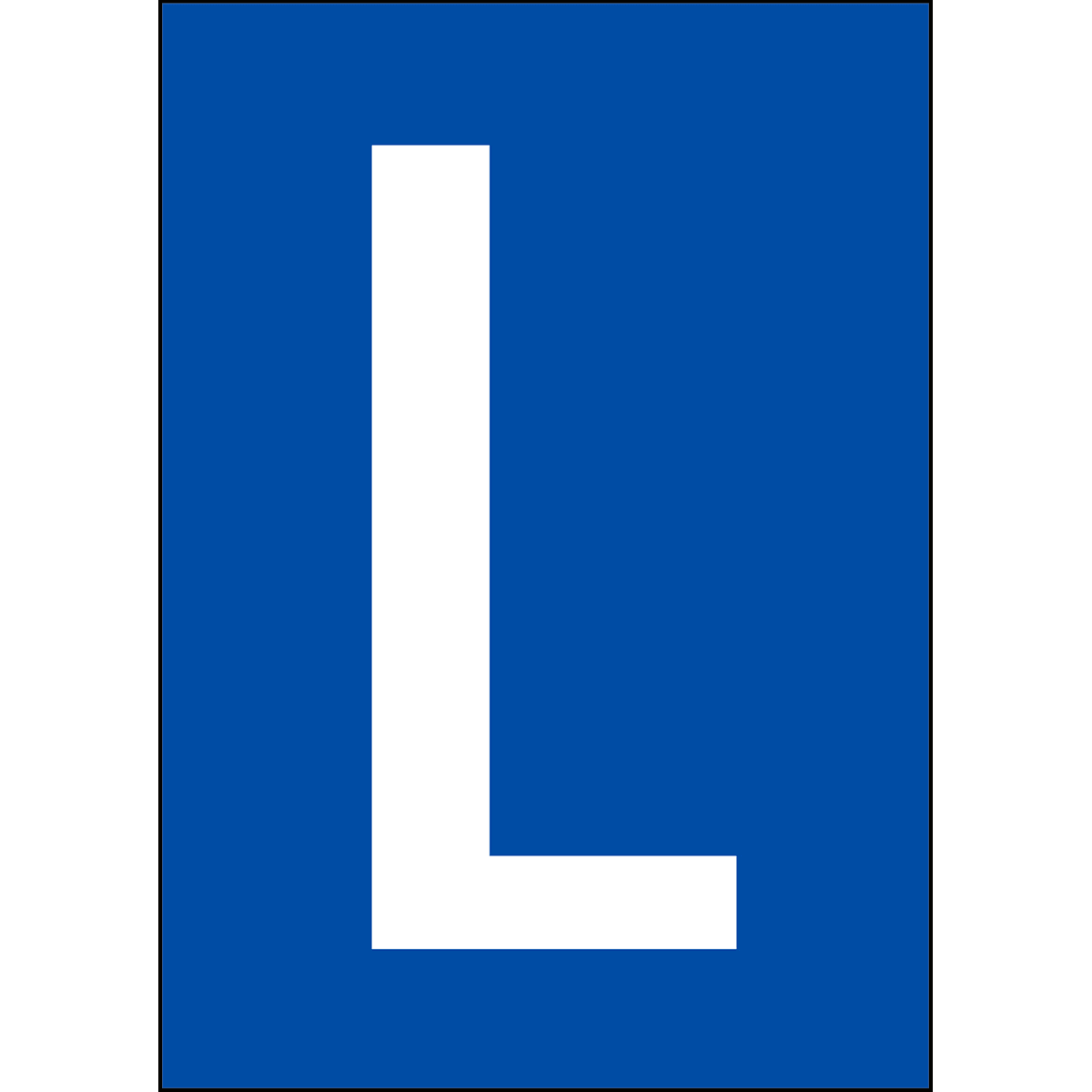 BRADY - NL859A4BL-L - 1 segnale numeri e lettere in formato DIN A4.