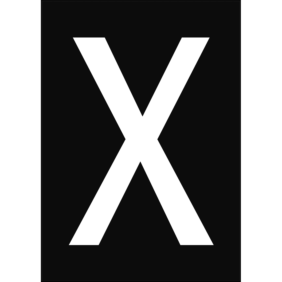 BRADY - NL859A4BK-X - 1 segnale numeri e lettere in formato DIN A4.